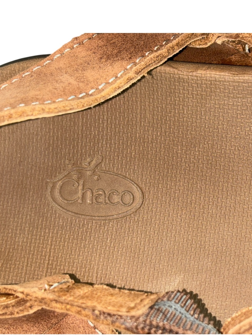 Chaco Tulip Leather Toe Ring Sandals Brown Strappy Womens Size 10 - Picture 7 of 12